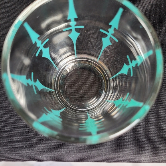 Vintage MCM Single Atomic Turquoise Glass - Picture 4 of 4